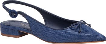 veronica raffia slingback flat
