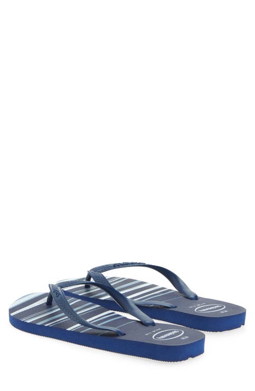 Havaianas Top Basic Flip Flop In Navy/navy/white