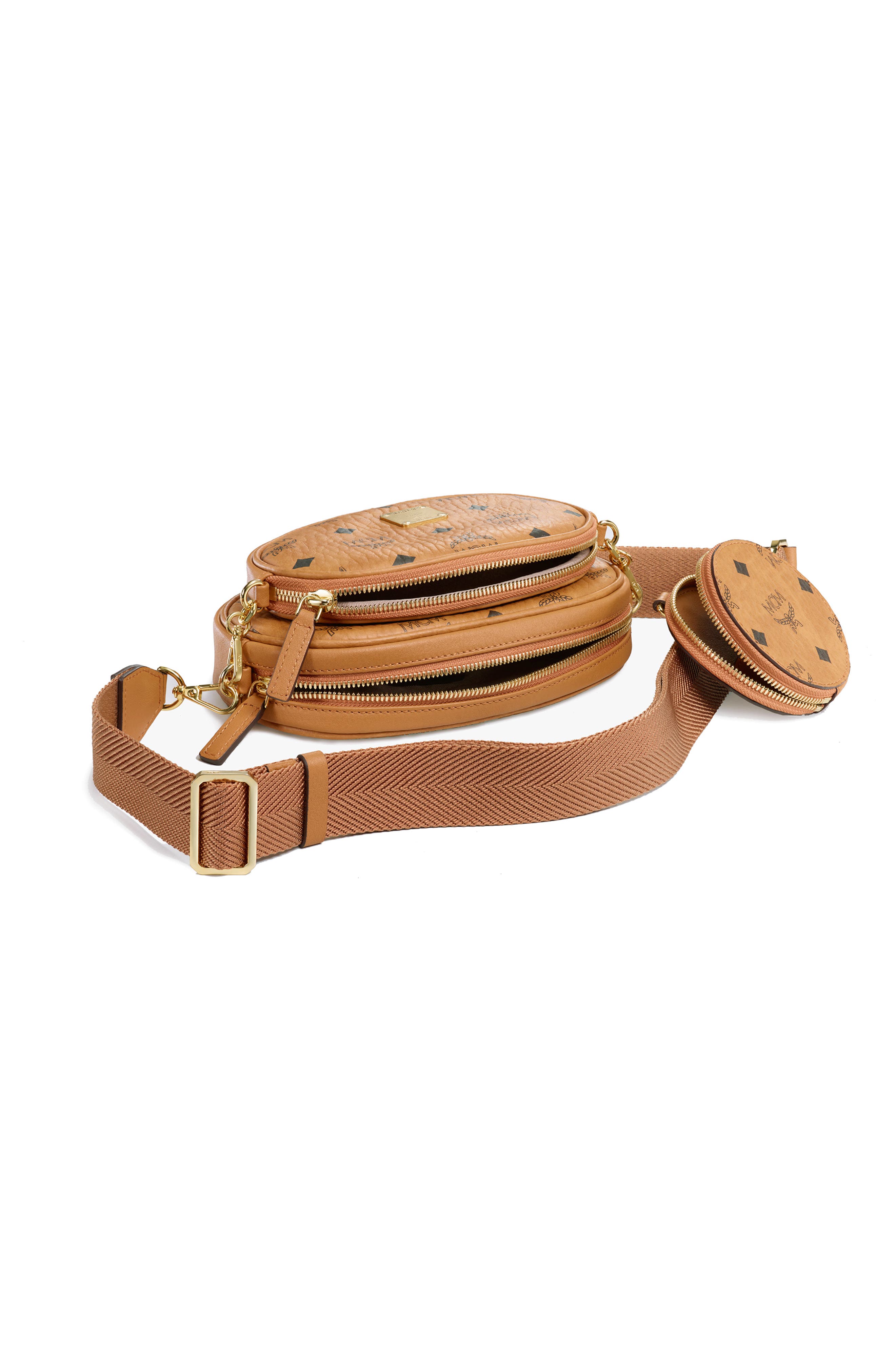 Essential Visetos Original Triple Belt Bag, Alternate, color, COGNAC
