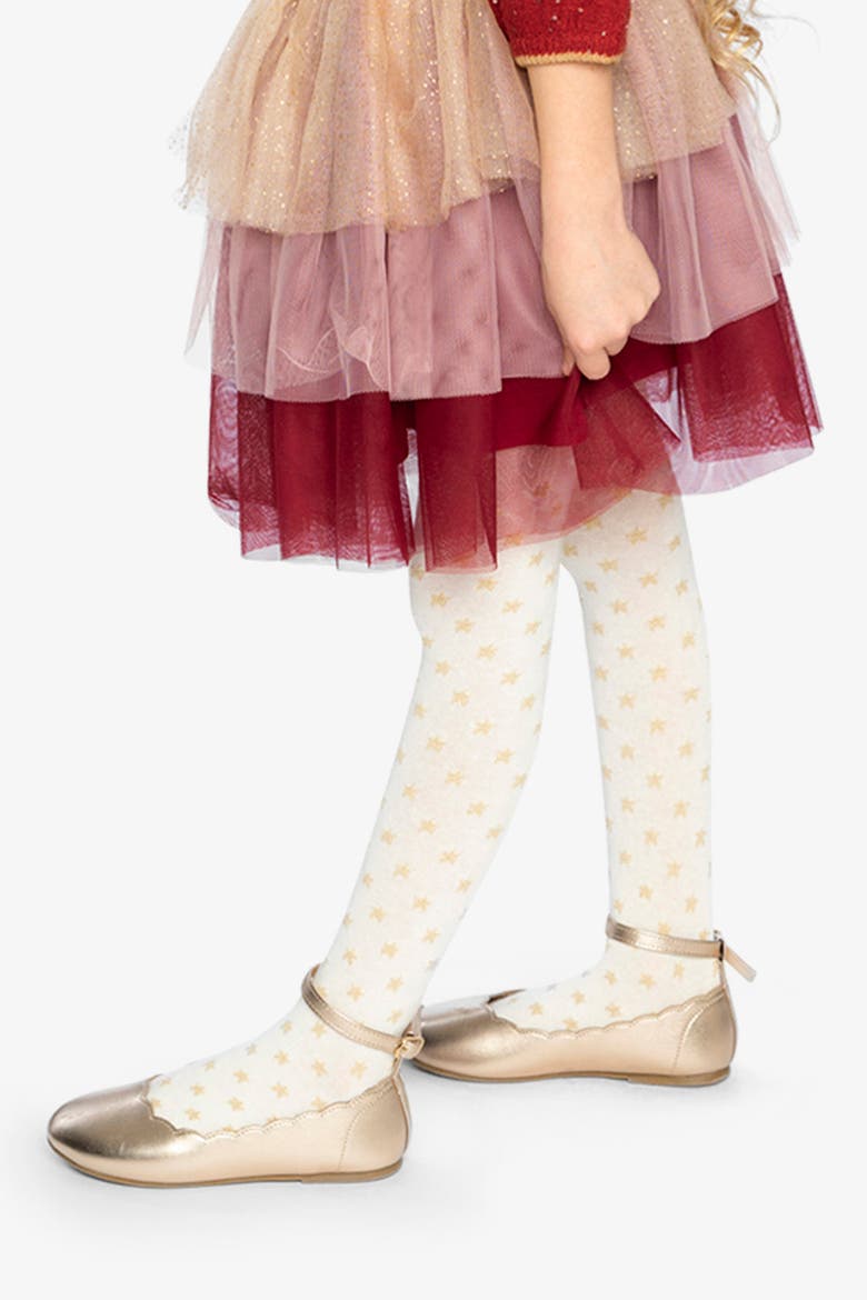 Multi Layer Glittering Mesh Bow Waist Tiered Skirt, Alternate, color, Red, Pink and Beige Stripe