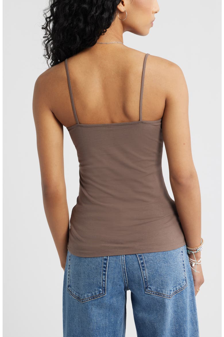 Core Stretch Cotton Camisole, Alternate, color, BROWN QUARTZ