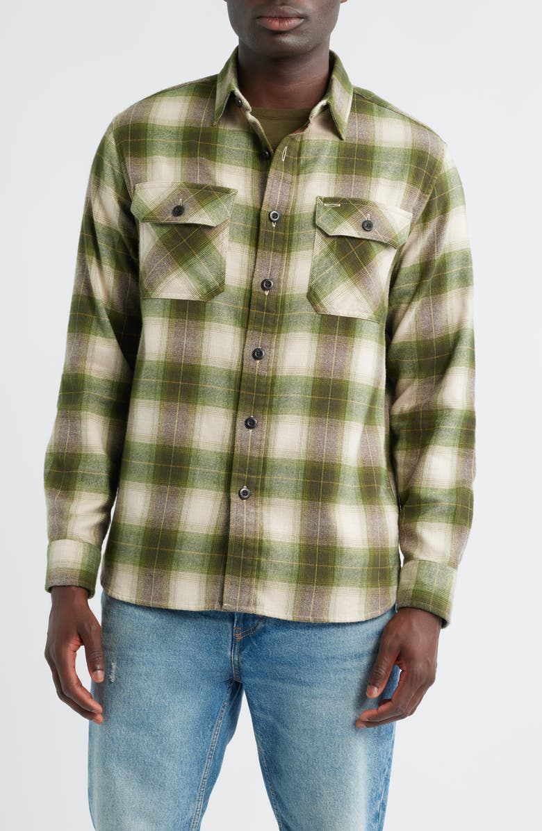 Pendleton Burnside Plaid Flannel Button-Up Shirt, Alternate, color, 