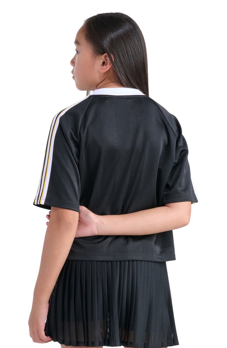 adidas Kids' Archive Recycled Polyester Crop Jersey, Alternate, color, Black