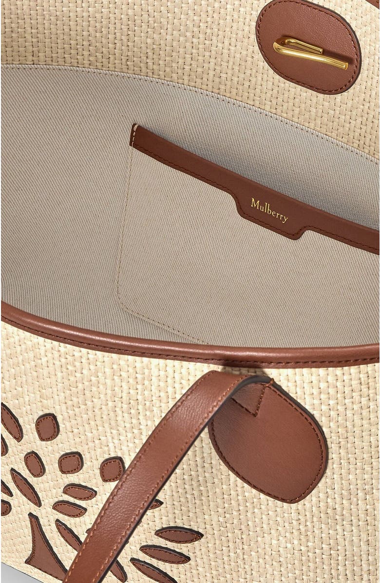 Mulberry Raffia Tree Tote, Alternate, color, Ecru-Bright Oak