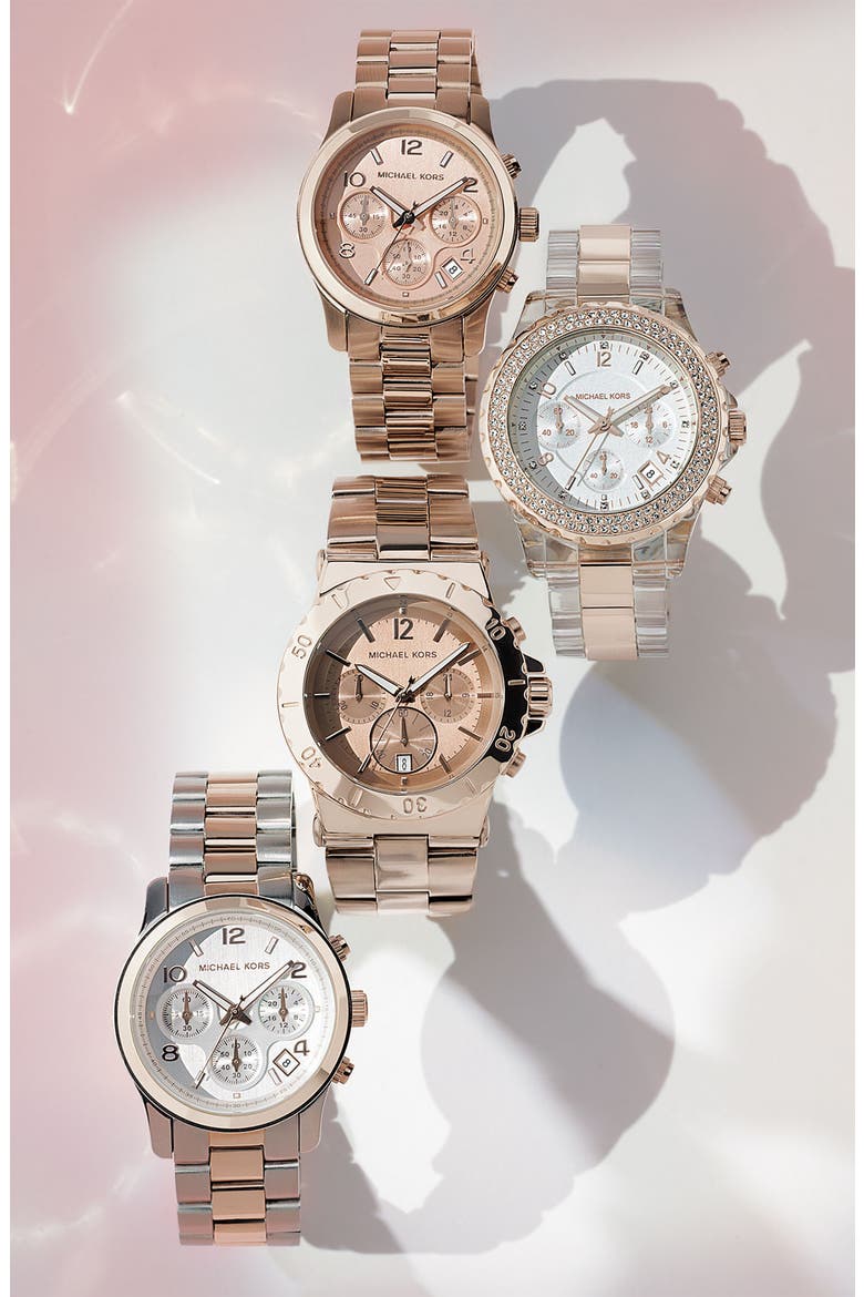 Michael Kors Rose Gold Chronograph Watch, Alternate, color, ROSE GOLD