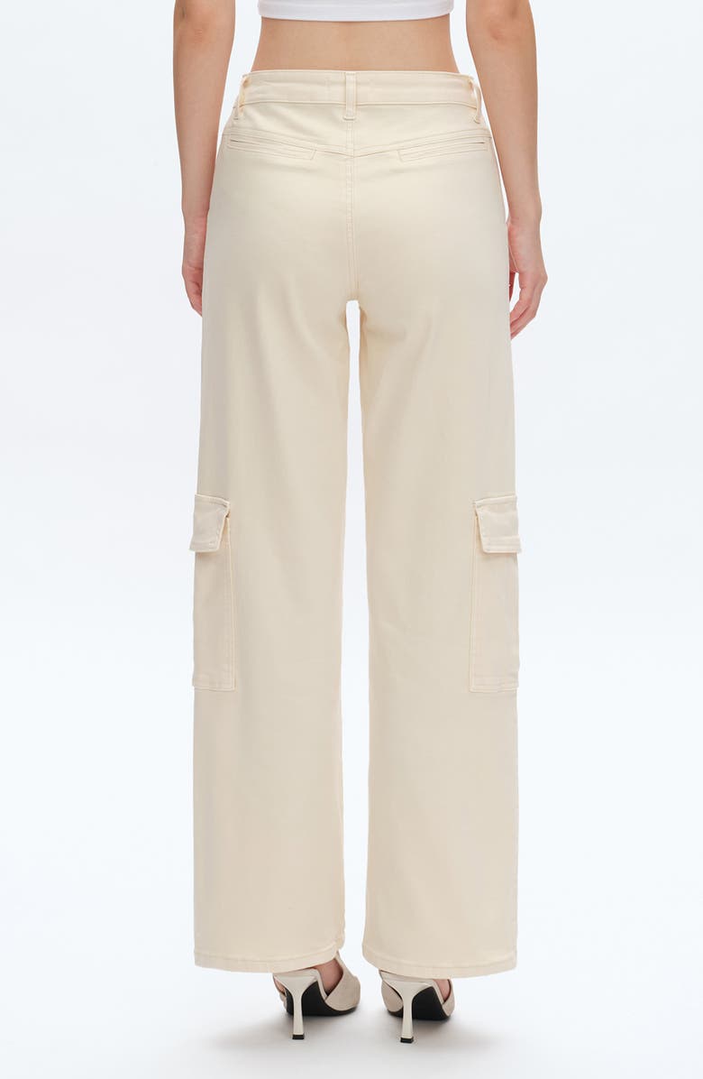 Bayeas High Waist Cargo Wide Leg Jeans, Alternate, color, Beige