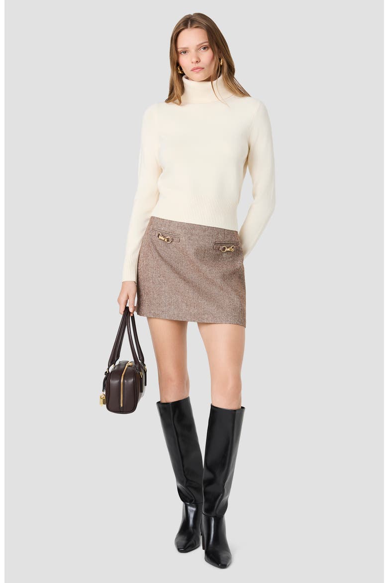 Naya Herringbone Miniskirt, Alternate, color, NAYA HERRINGBONE