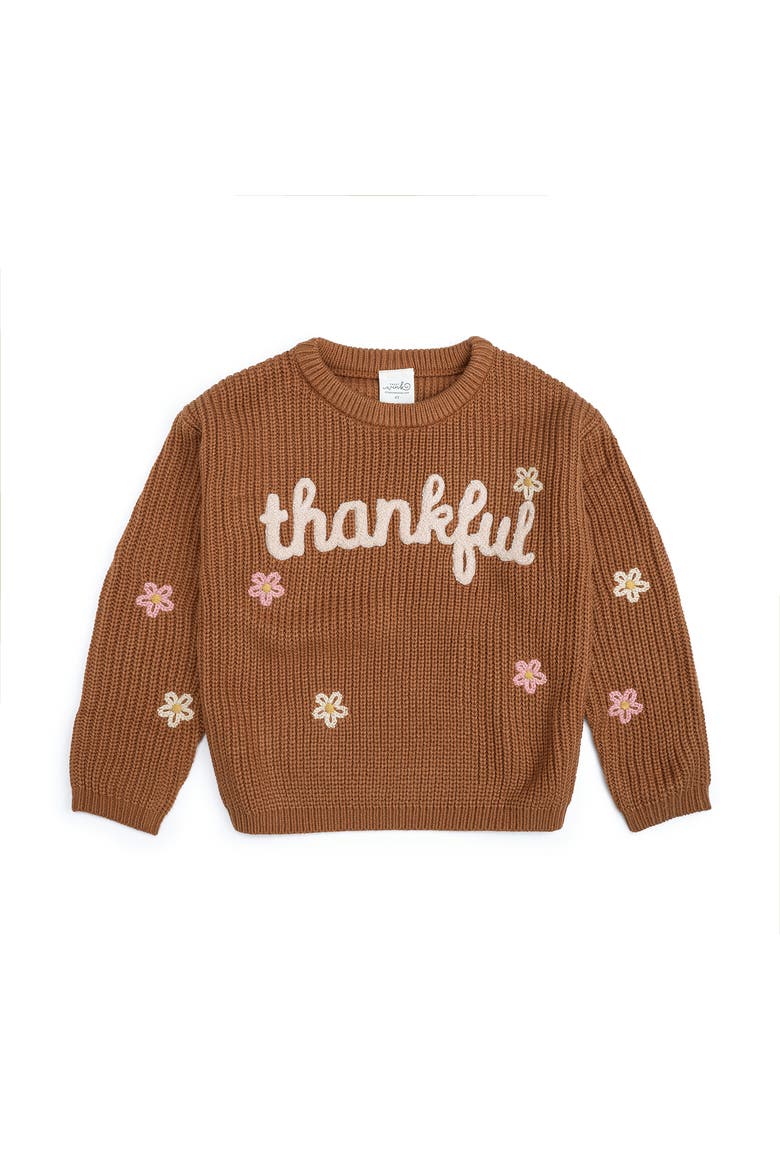 Thankful Thanksgiving Sweater, Main, color, Burnt Orange