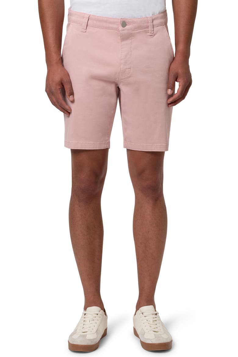 Hampton Slim Fit Twill Chino Shorts, Main, color, PINK TWILL