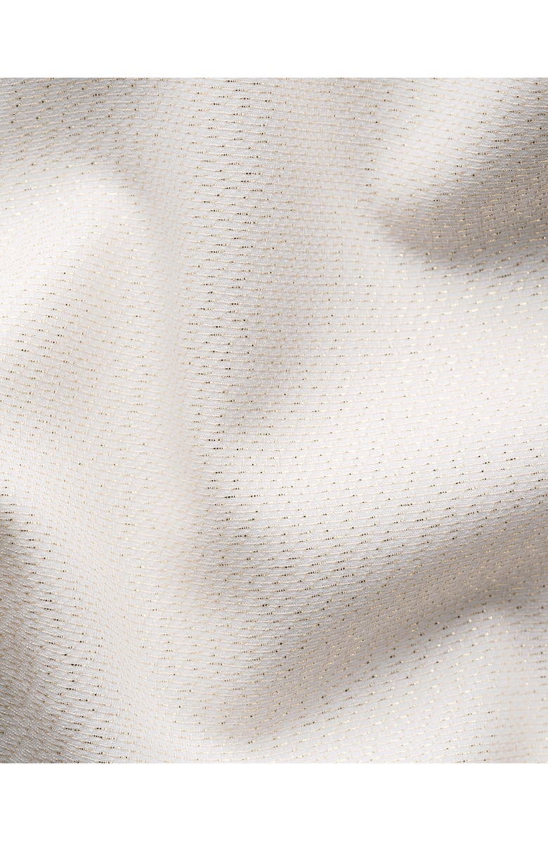 Eton Slim Fit Metallic Bibbed Tuxedo Shirt, Alternate, color, Natural