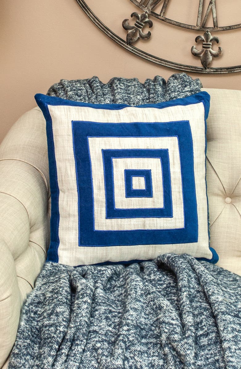 PARKLAND COLLECTION Lexa Throw Pillow, Alternate, color, Brown/ Blue