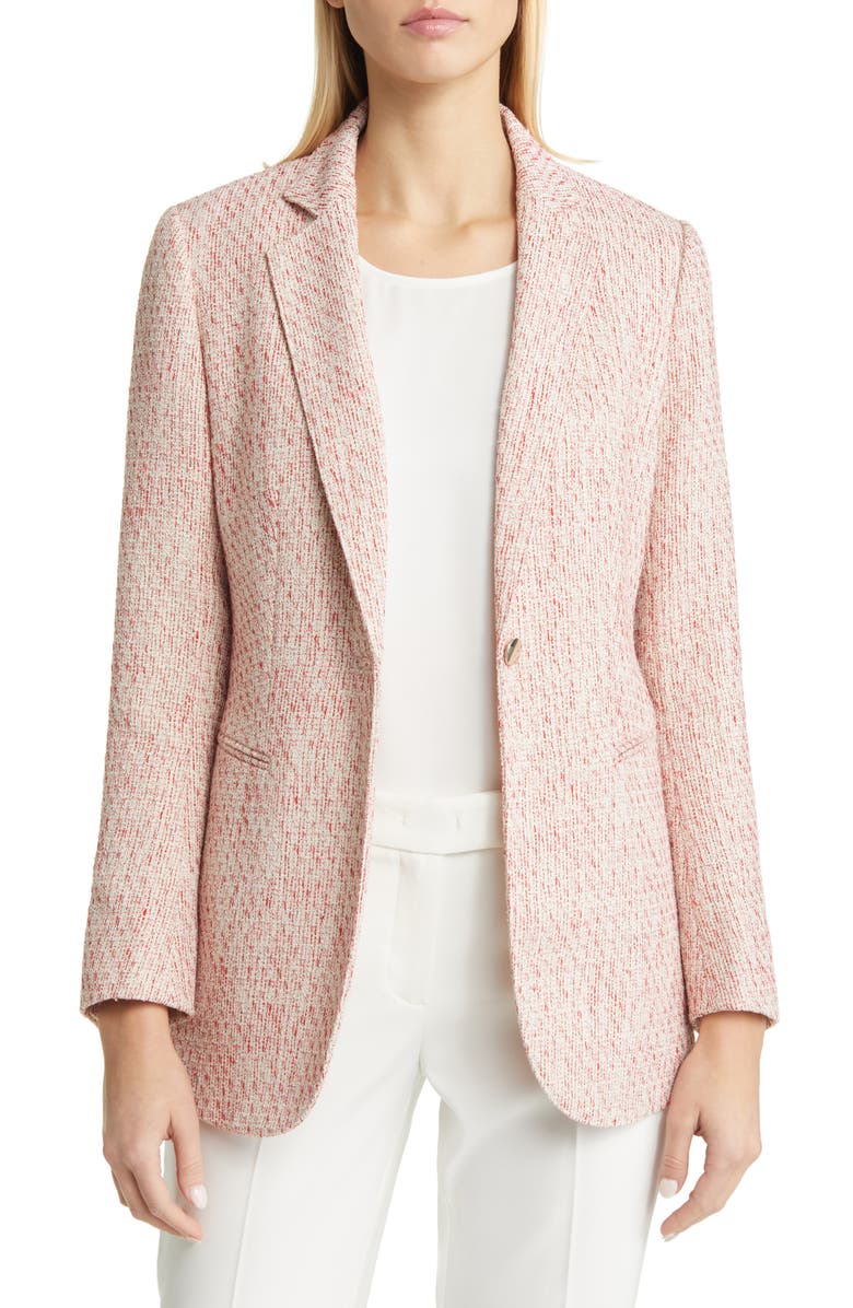 Anne Klein Tweed Blazer, Main, color, 