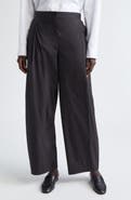 Lafayette 148 New York Cooper Pleated High Waist Barrel Leg Pants
