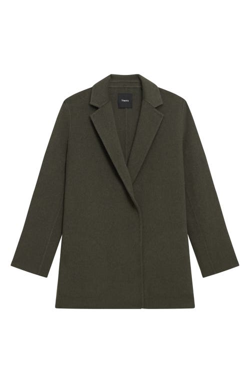 Theory Wool And Cashmere-blend Felt Blazer In Gray