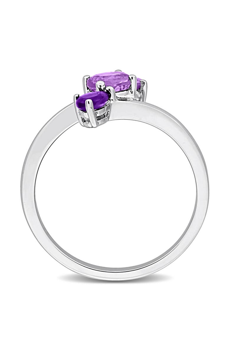 Julianna B. Amethyst 3-Stone Bypass Ring Sterling Silver, Alternate, color, Amethyst