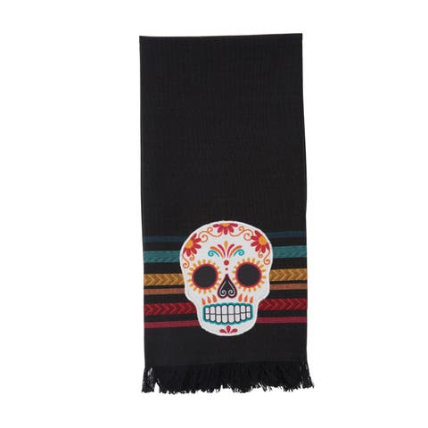 Sugar Skull Stripe Towel