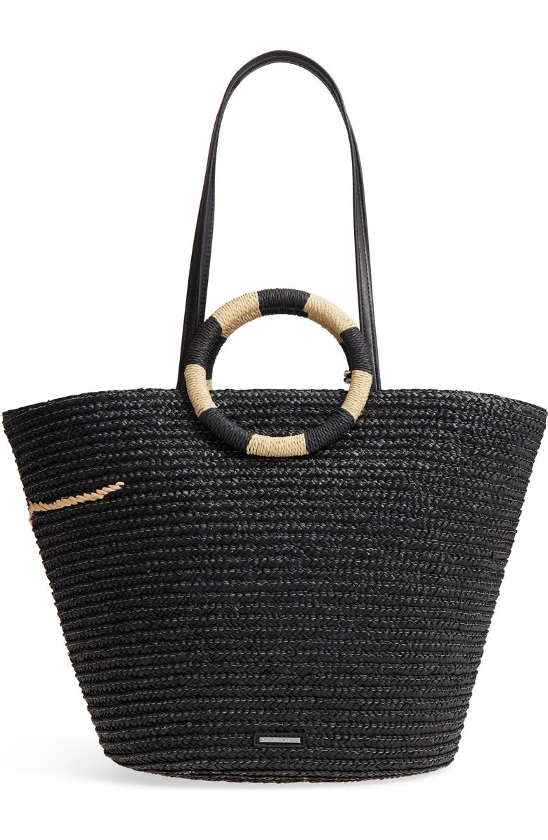 Rebecca Minkoff Off Duty Woven Straw Tote, Alternate, color,