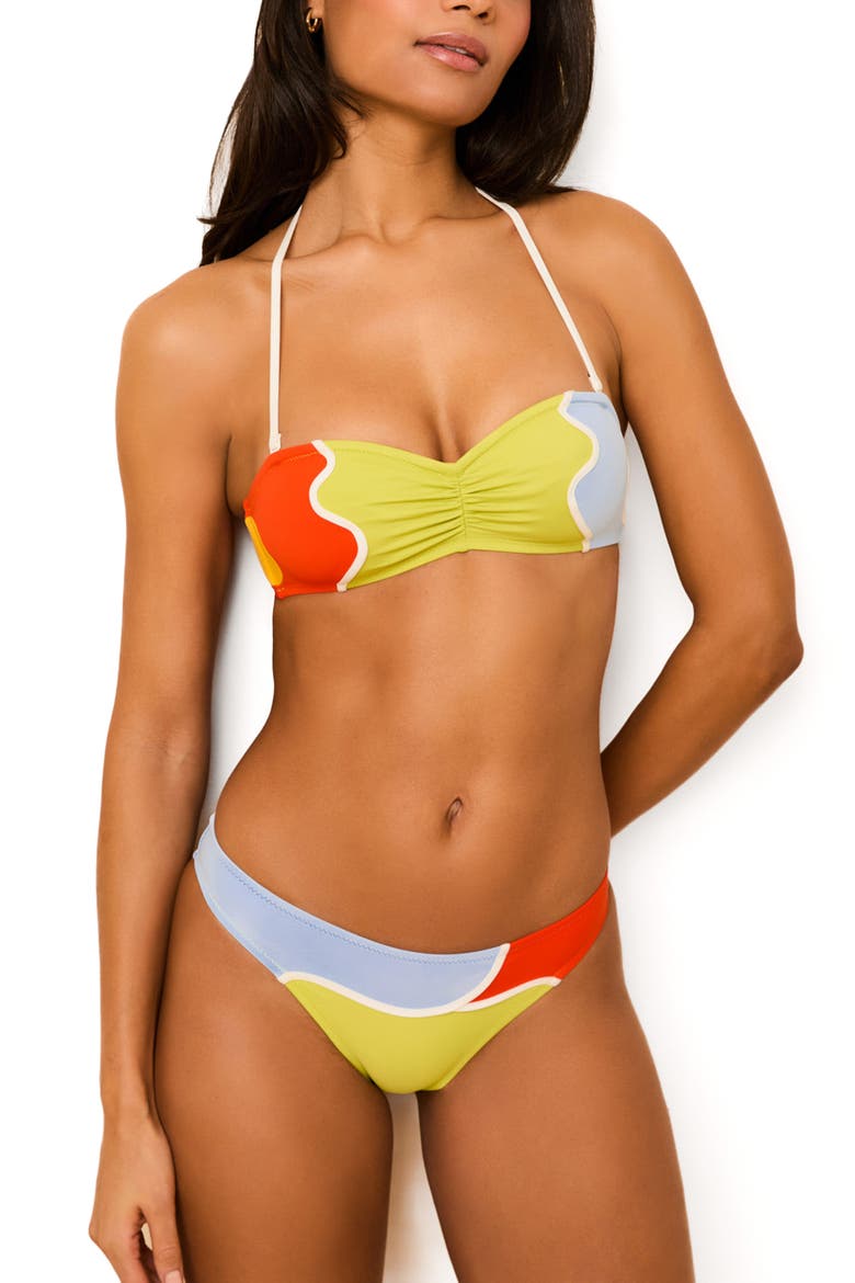 Teagan Colorblock Bikini Bottoms, Alternate, color, FLORAL COLOR BLOCK