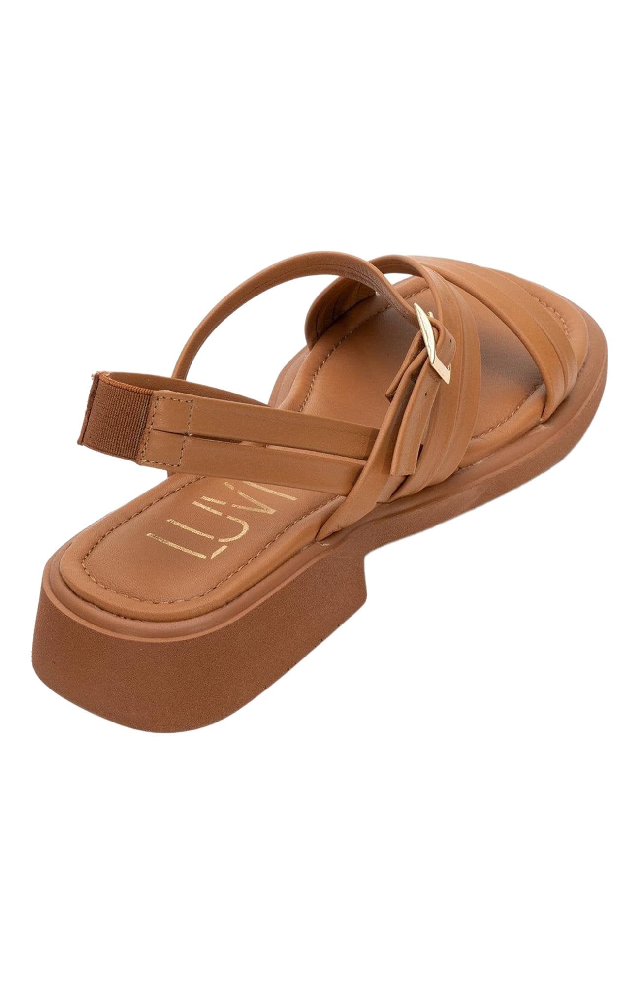 Cesar Leather Sandals, Alternate, color, Cognac Brown Leather
