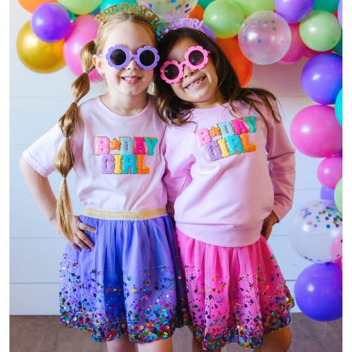 Sweet Wink Girls' Birthday Patch Sweatshirt - Little Kid, Big Kid In Pink