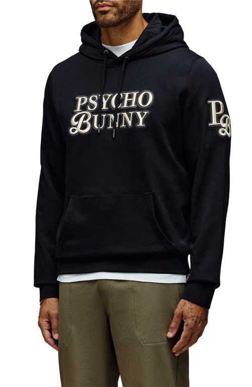 Psycho Bunny Janvi Embroidered Hoodie In Black