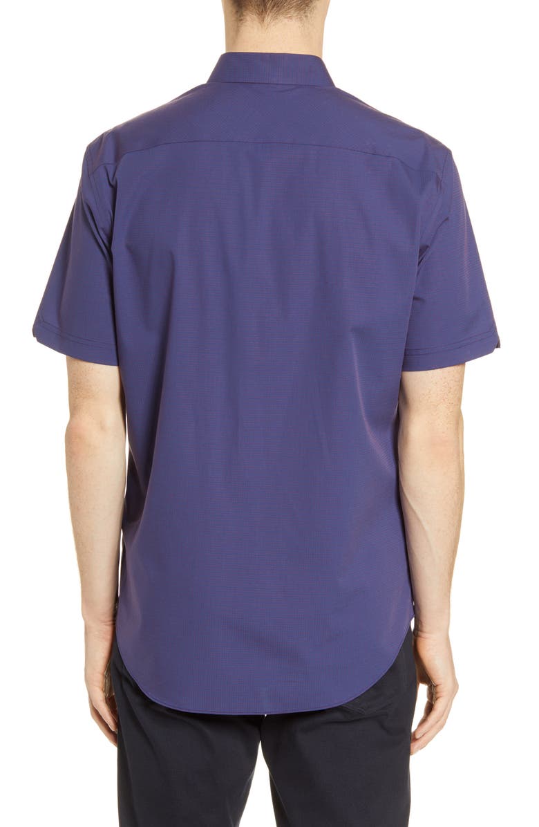 Zachary Prell Classic Fit Dobby Short Sleeve Button-Down Shirt, Alternate, color, 