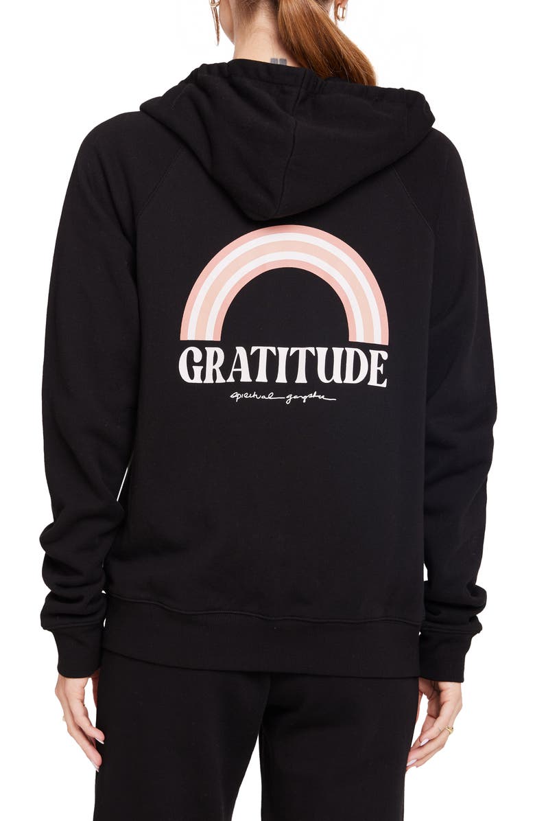 Spiritual Gangster Gratitude Graphic Zip Hoodie, Alternate, color, 