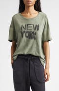 R13 Relaxed Fit NY Cotton & Cashmere Graphic T-Shirt