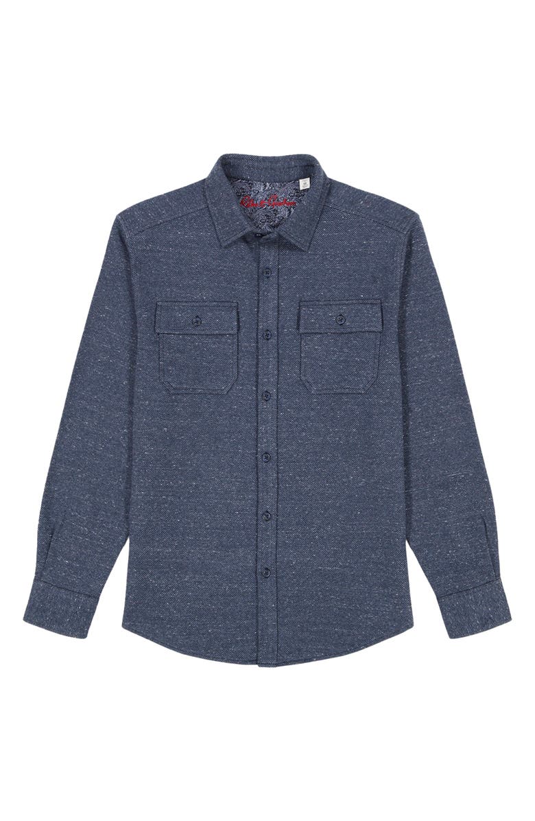 Robert Graham Vigano Knit Overshirt, Alternate, color, Blue