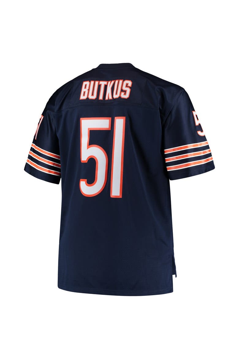 Men's Mitchell & Ness Dick Butkus Navy Chicago Bears Big & Tall 1966 Retired Player Replica Jersey, Alternate, color, Navy