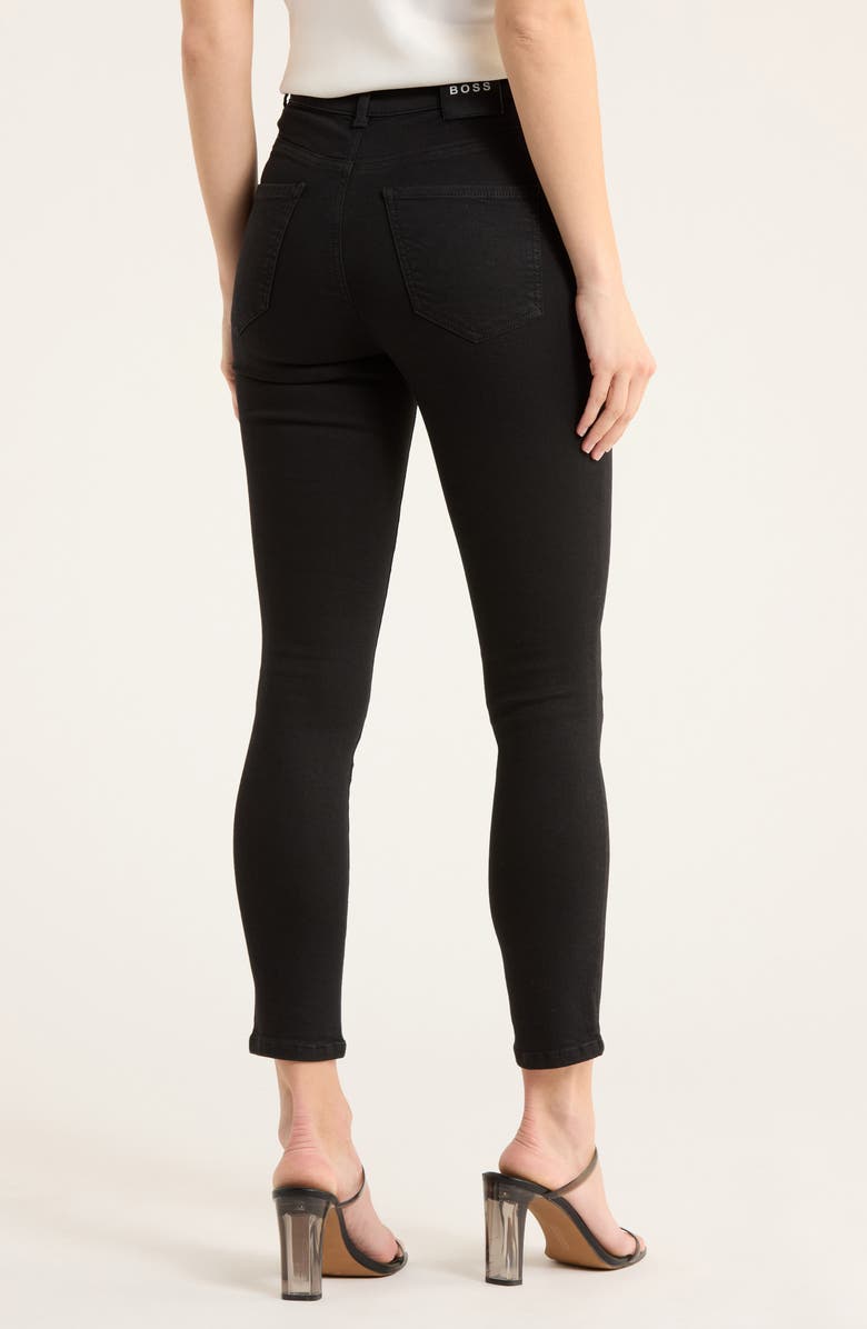 BOSS Superskinny Crop Jeans, Alternate, color, Black