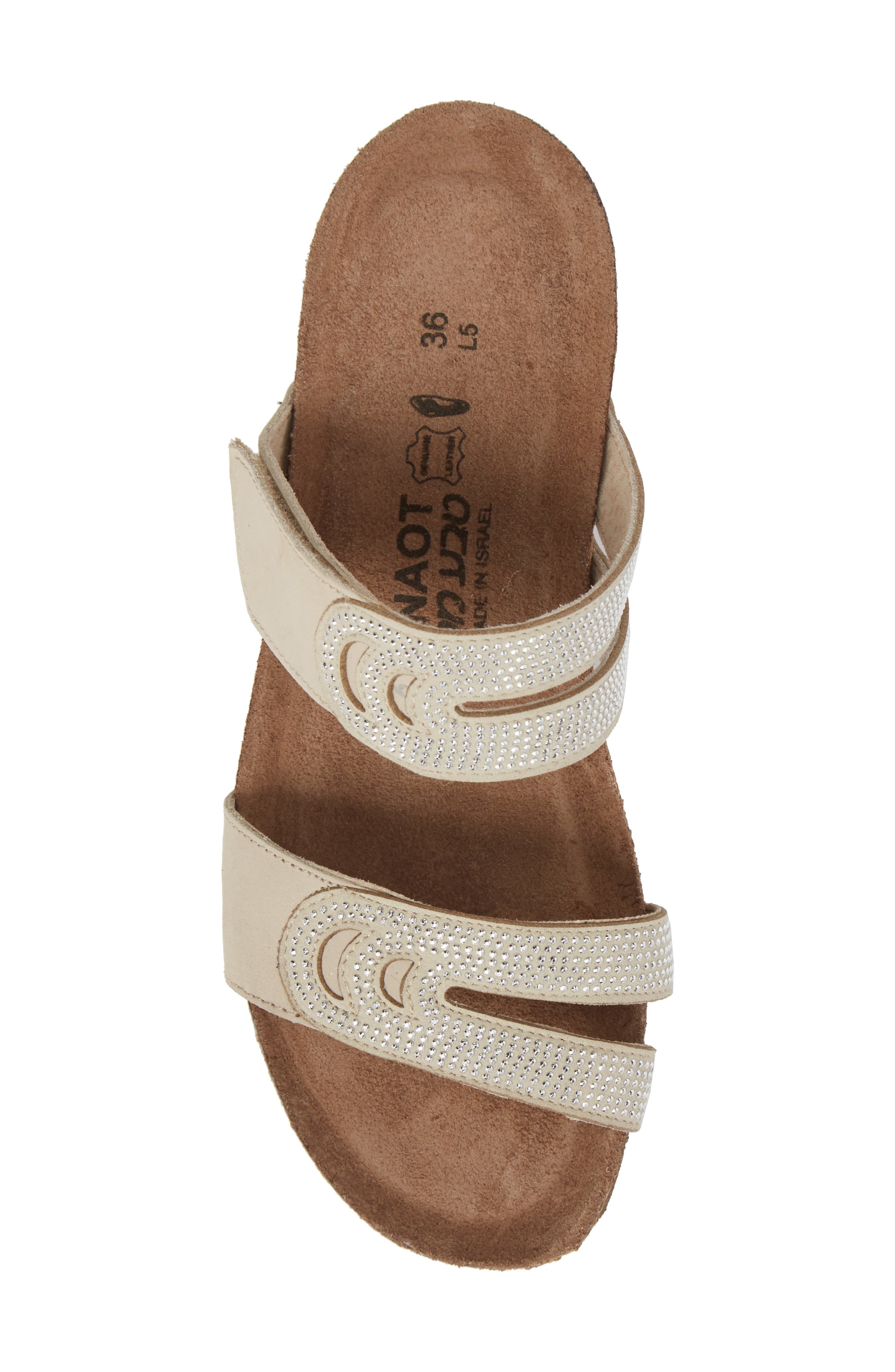 Ainsley Studded Slide Sandal, Alternate, color, BEIGE NUBUCK