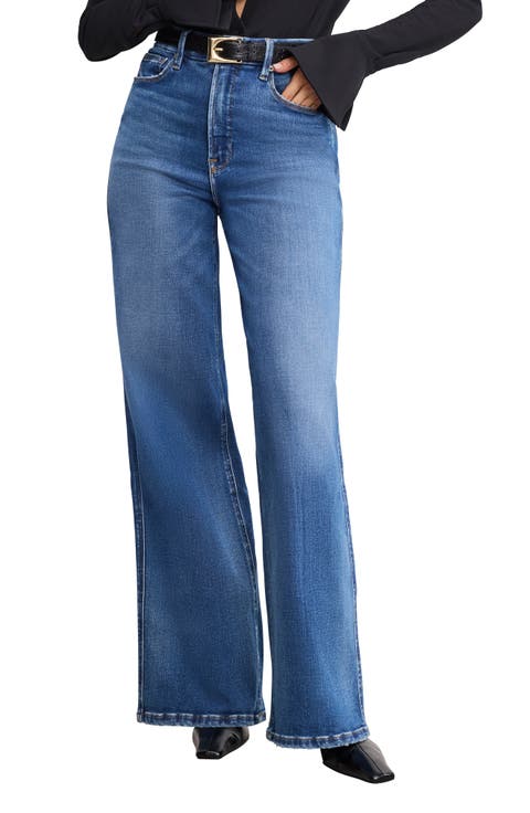 Soft-Tech Good Skate High Waist Wide Leg Jeans (Indigo 891) (Regular & Plus)