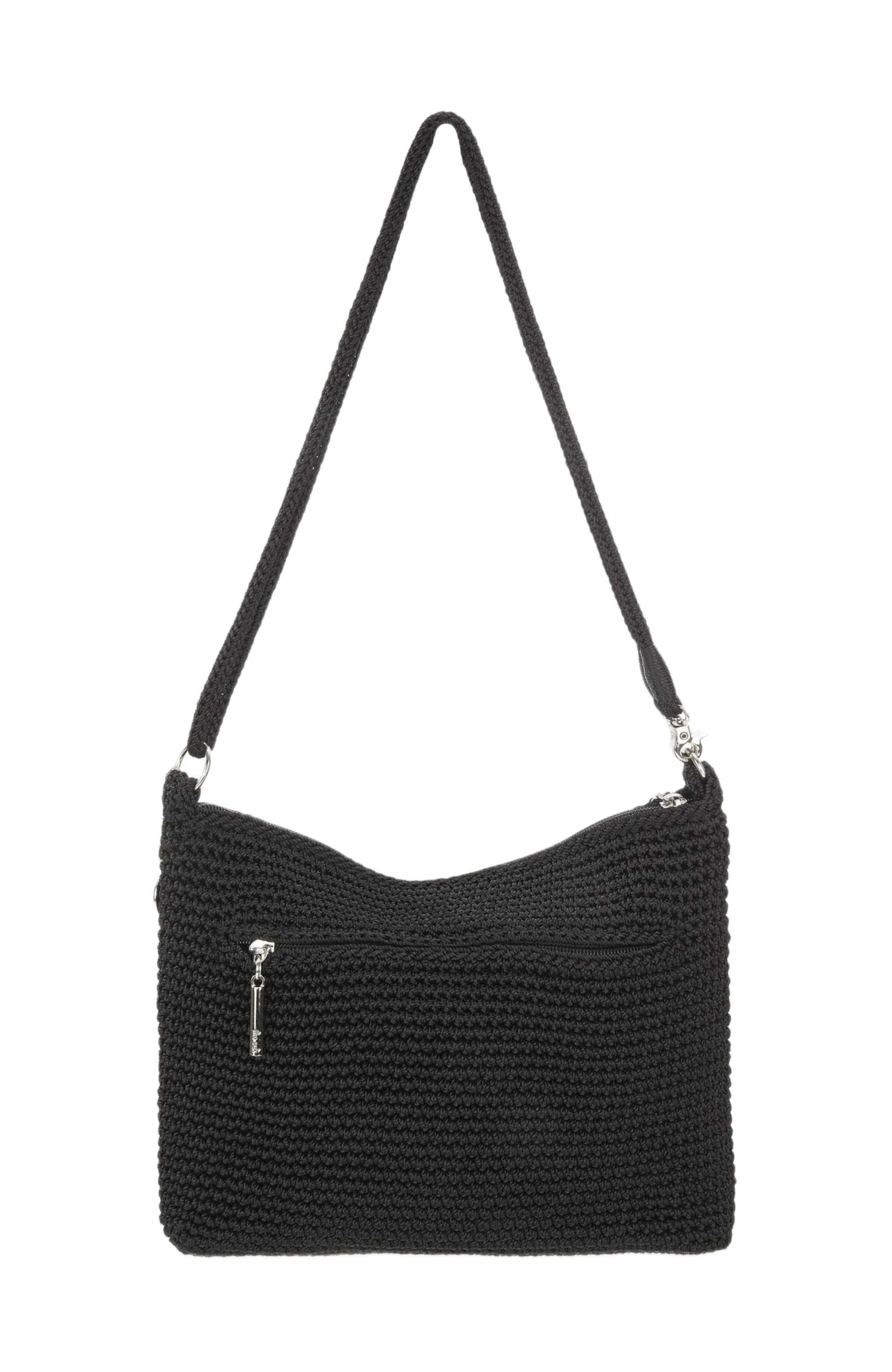 The Sak Lumi Covertible Crossbody Hand Crochet Bag, Alternate, color, Black