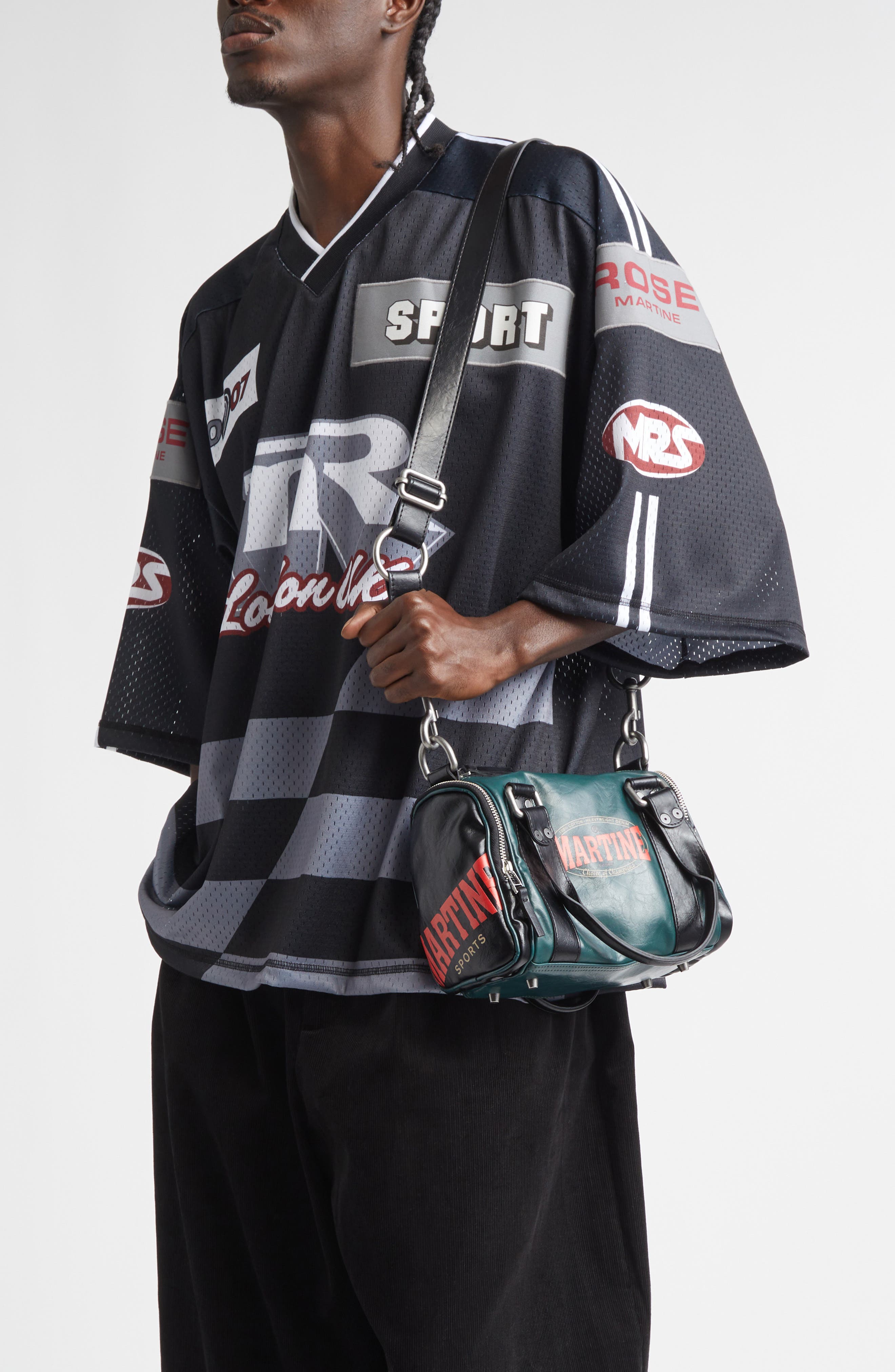 Martine Rose Galaxy Faux Leather Top Handle Bag, Alternate, color, 