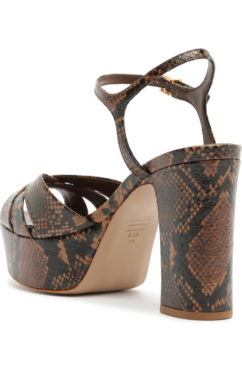 Schutz Keefa Kitten Heel Sandal, Alternate, color, Pecan Brown