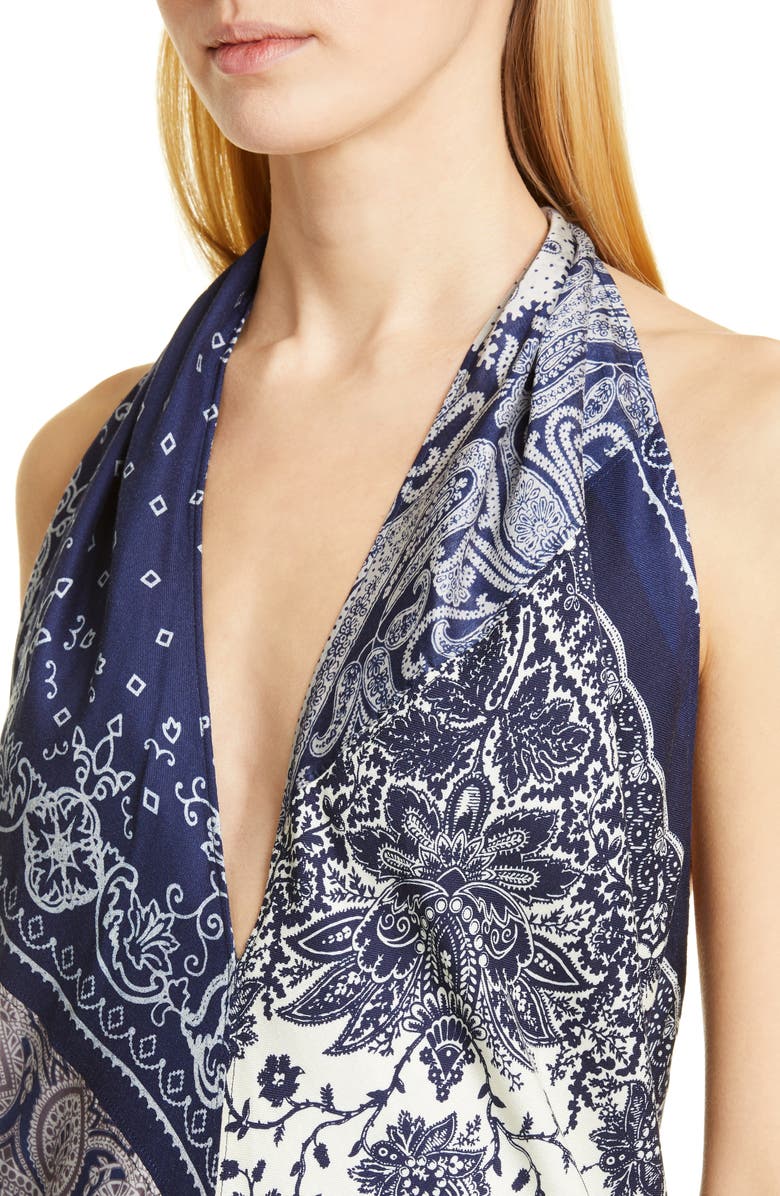 Polo Ralph Lauren Lizy Pattern Mix Halter Top, Alternate, color, 