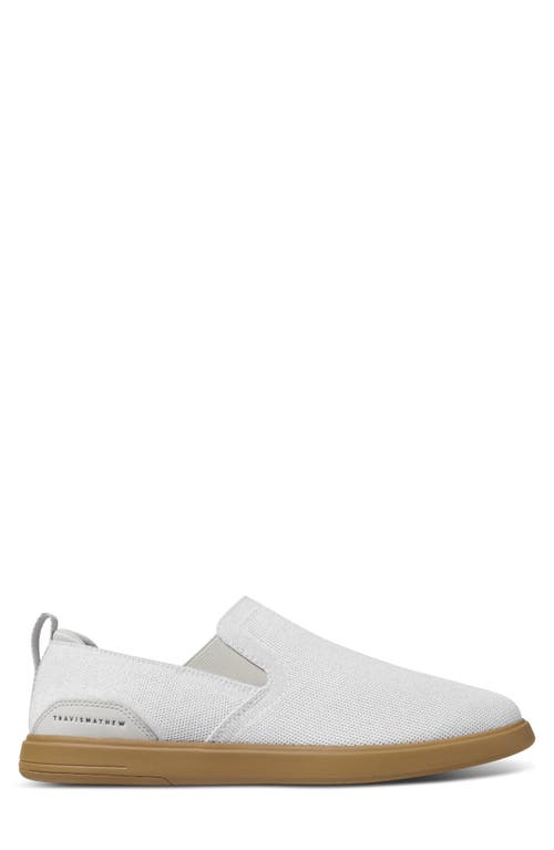 Travismathew The Modern Knit Slip-on Sneaker In Heather White
