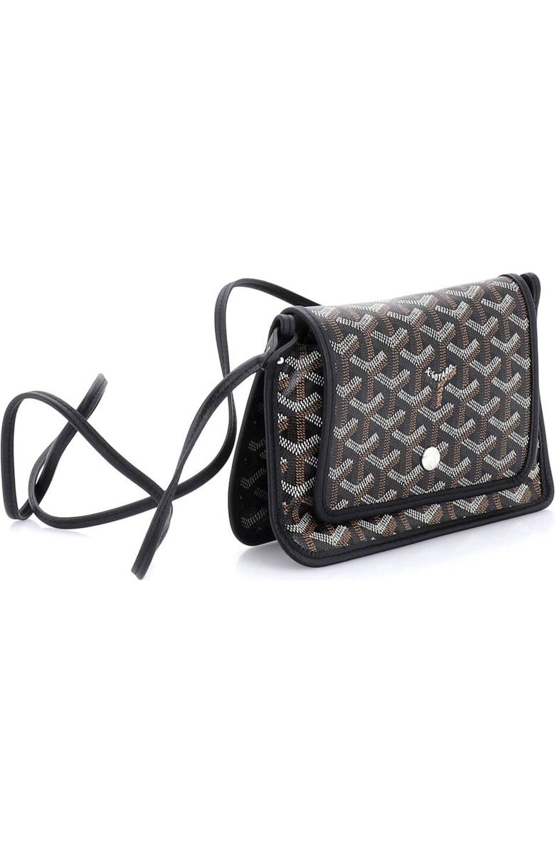 Pre-Owned Goyard Plumet Clutch Wallet Coated Canvas, Alternate, color, Brown