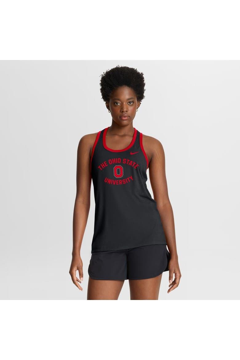 Women's Nike Black Ohio State Buckeyes Uni Name Tri-Blend Dri-FIT Tank Top, Main, color, Black