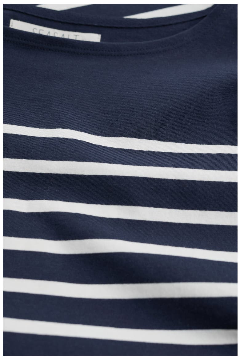 Sailor Stripe Long Sleeve Organic Cotton T-Shirt, Alternate, color, FALMOUTH BRETON MARITIME CHALK