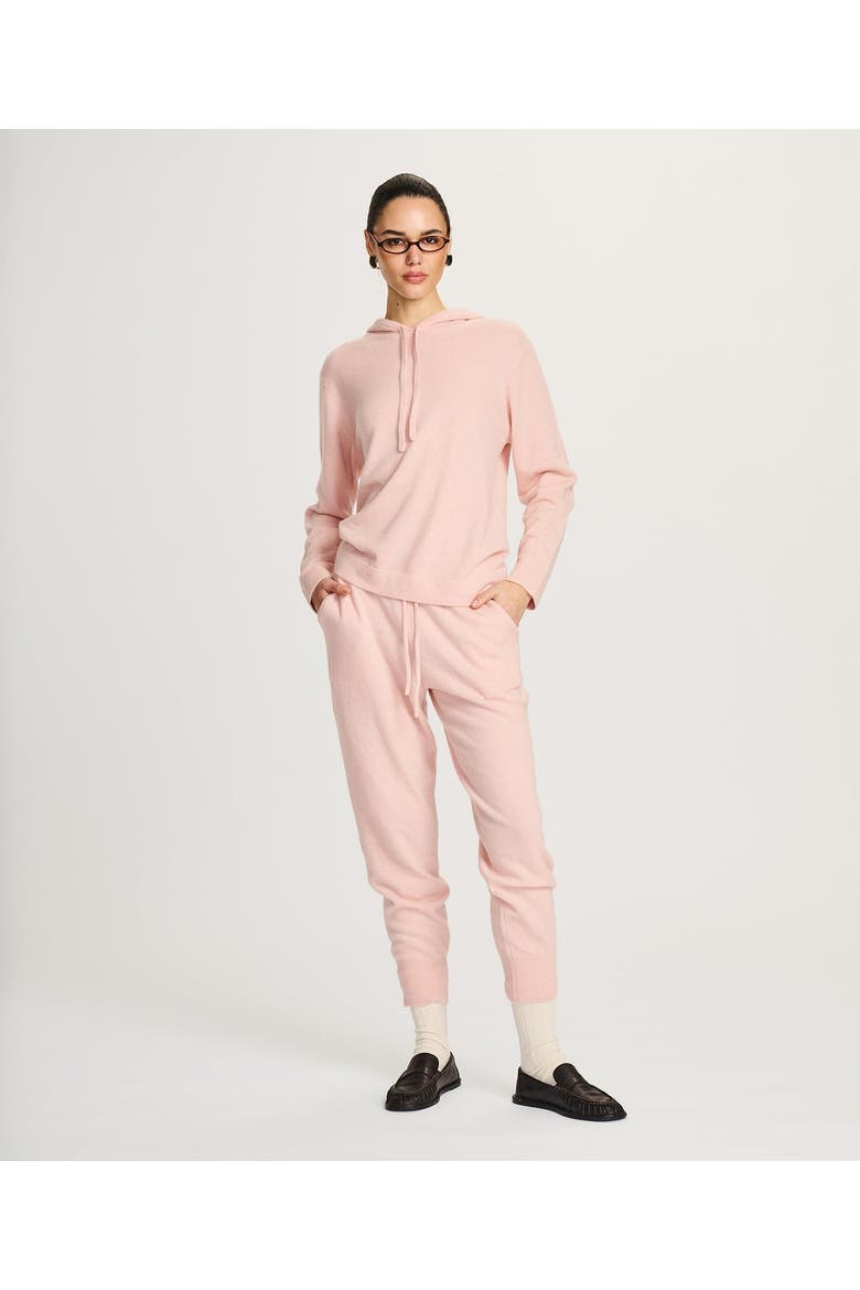 Signature Cashmere Hoodie, Alternate, color, Peony