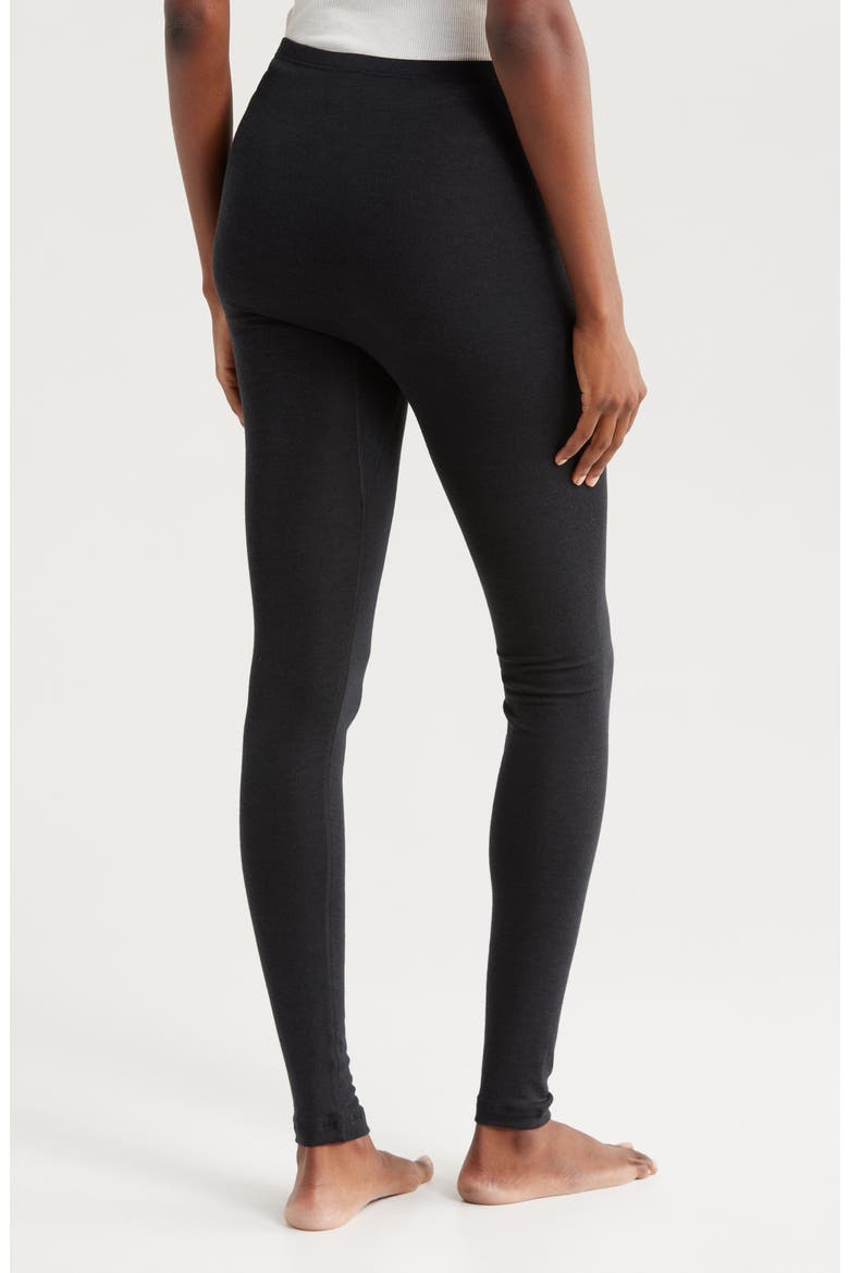 Merino Wool & Silk Long Johns, Alternate, color, BLACK