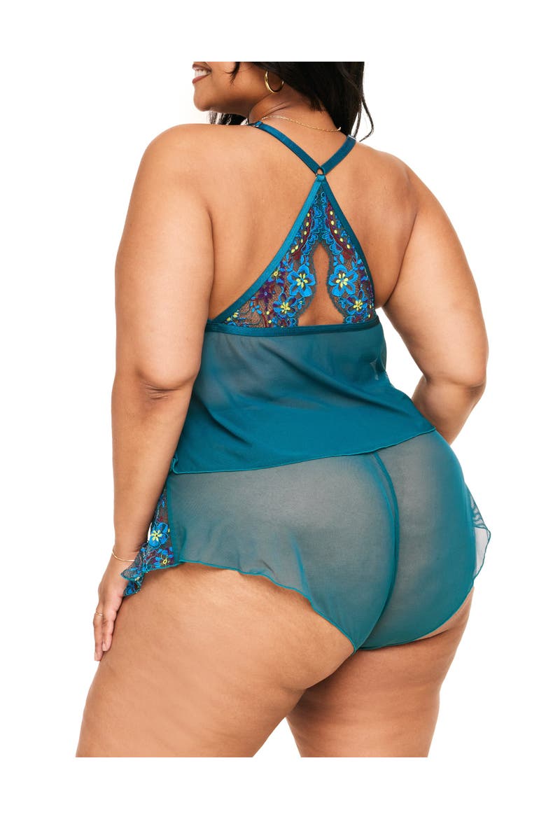 Blake Camisole & Shorts Set Lingerie, Alternate, color, Floral blue