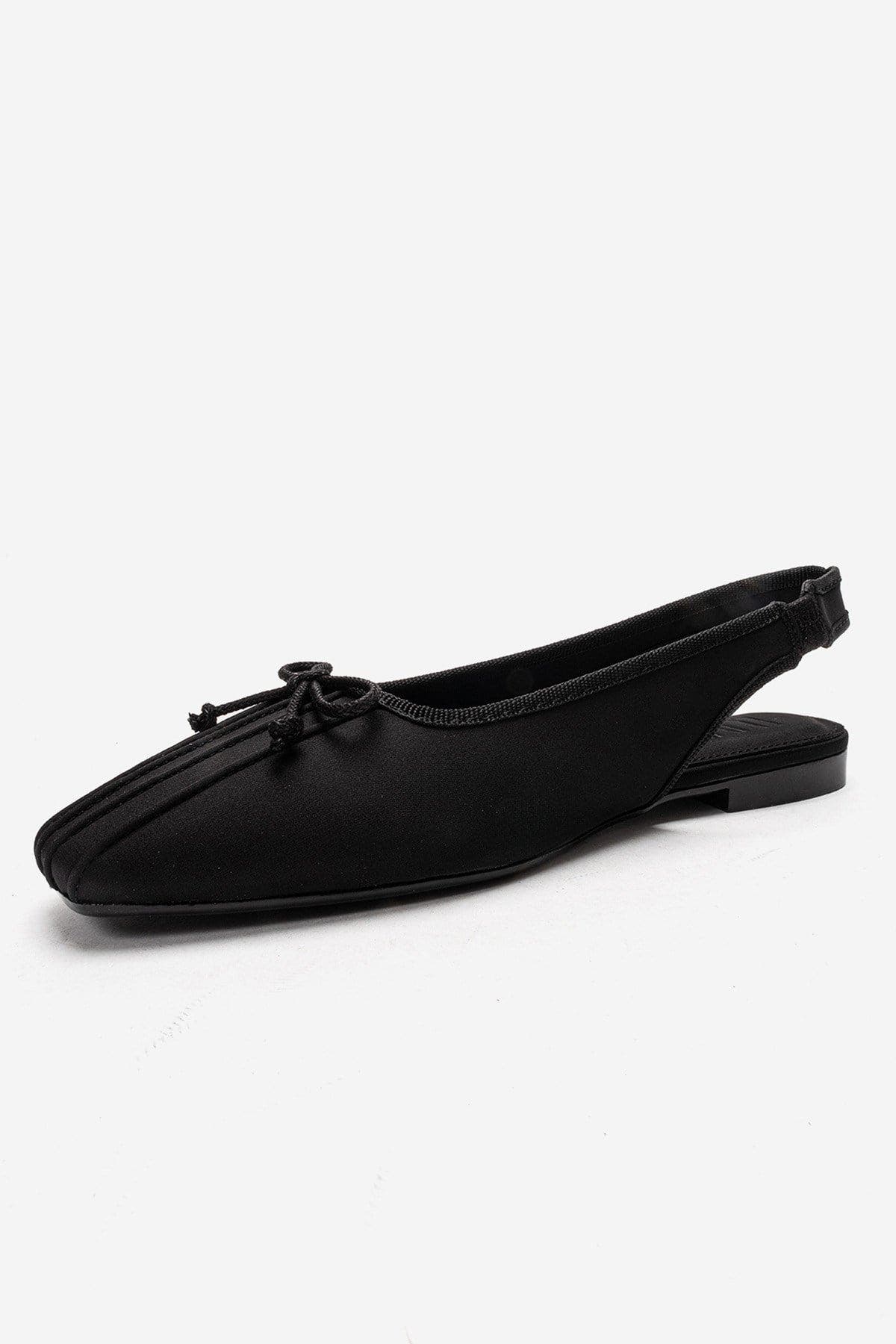 Prologue Shoes Zelvia Bow Slingback Ballet Flat, Alternate, color, Black
