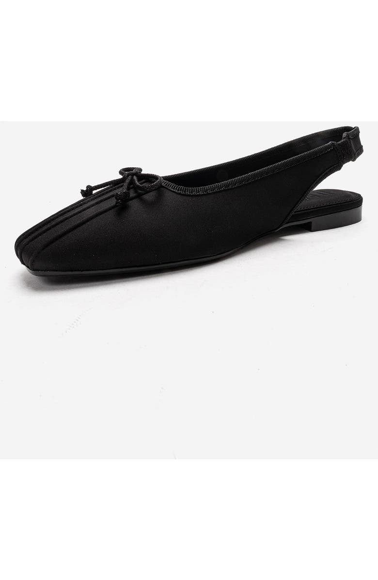 Prologue Shoes Zelvia Bow Slingback Ballet Flat, Alternate, color, Black