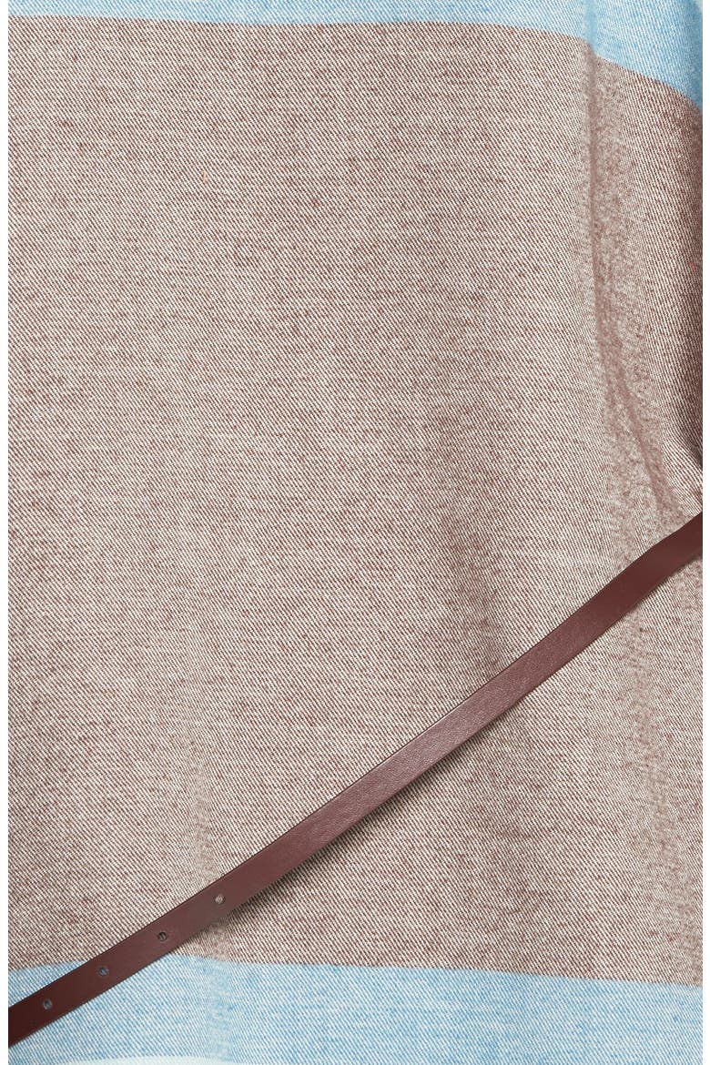 Stripe Cape, Alternate, color, BROWN PUCE WESTERN STRIPE