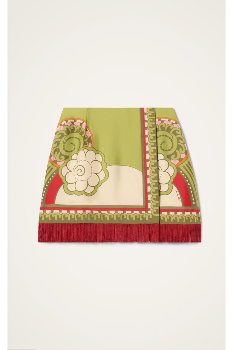 Mini Foulard Skirt, Alternate, color, Ambrosia Placée Green