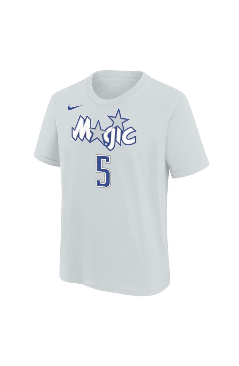 Nike Youth Nike Paolo Banchero Silver Orlando Magic 2025/26 City Edition Name & Number T-Shirt, Alternate, color, Silver