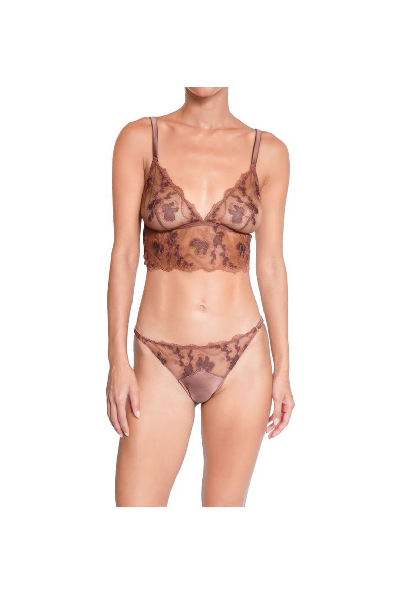 Poeme Prestige Bralette, Alternate, color, Brown